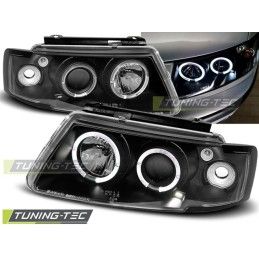 HEADLIGHTS ANGEL EYES BLACK fits VW PASSAT B5 3B 11.96-08.00, Passat B5 96-05