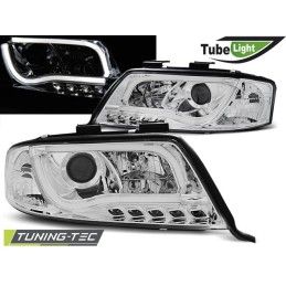 HEADLIGHTS TUBE LIGHT CHROME fits AUDI A6 06.01-05.04, A6 4B C5 97-04