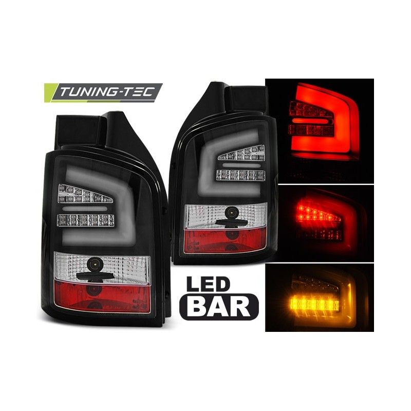 LED BAR TAIL LIGHTS BLACK fits VW T5 04.03-09, T5