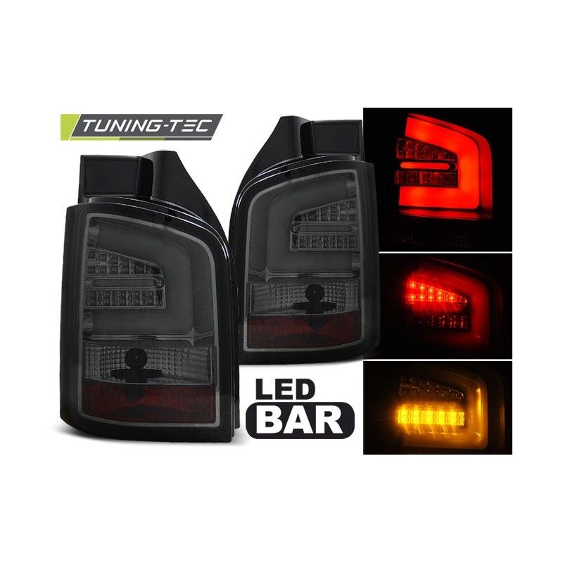 LED BAR TAIL LIGHTS SMOKE fits VW T5 04.03-09, T5