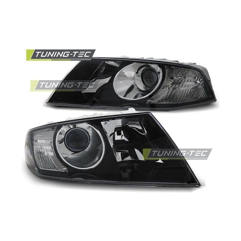 HEADLIGHTS BLACK fits SKODA OCTAVIA 04-08, Octavia II 04-13