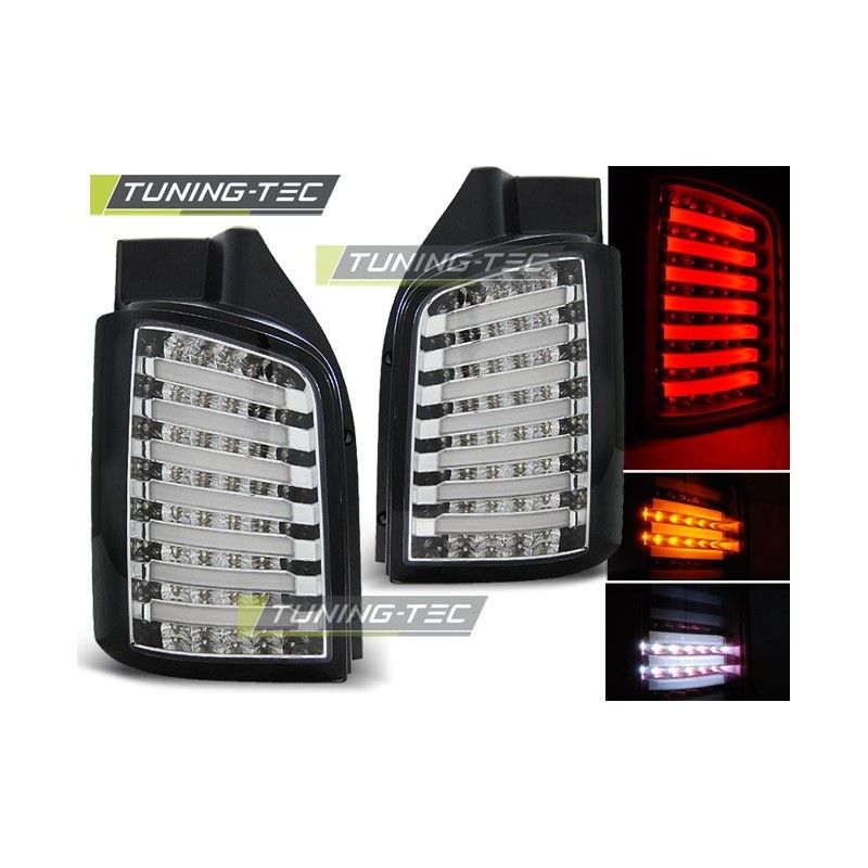 LED TAIL LIGHTS CHROME BLACK fits VW T5 04.03-09 / 10-15, T5