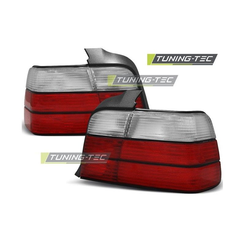 TAIL LIGHTS SPORT LOOK RED WHITE fits BMW E36 12.90-08.99 SEDAN, Bmw TAIL LIGHTS SPORT LOOK RED WHITE fits BMW E36 12.90-08.99 SEDAN, Bmw