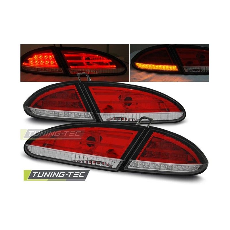 LED TAIL LIGHTS RED WHITE fits SEAT LEON 06.05-09, Leon II 05-12
