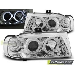 HEADLIGHTS ANGEL EYES CHROME fits SEAT IBIZA / CORDOBA/ POLO VARIANT, SEDAN 10.93-08.99, Ibiza 6K 93-02