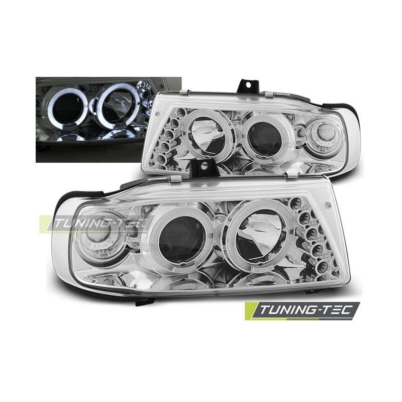 HEADLIGHTS ANGEL EYES CHROME fits SEAT IBIZA / CORDOBA/ POLO VARIANT, SEDAN 10.93-08.99, Ibiza 6K 93-02 HEADLIGHTS ANGEL EYES CHROME fits SEAT IBIZA / CORDOBA/ POLO VARIANT, SEDAN 10.93-08.99, Ibiza 6K 93-02