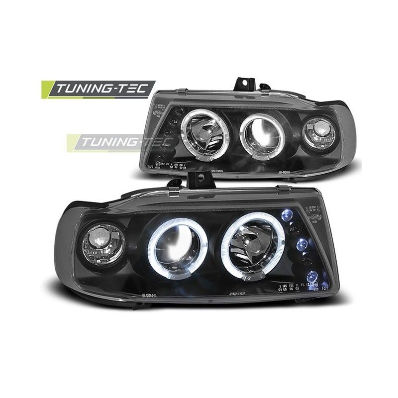 HEADLIGHTS ANGEL EYES BLACK fits SEAT IBIZA / CORDOBA/ POLO VARIANT, SEDAN 10.93-08.99, Ibiza 6K 93-02 HEADLIGHTS ANGEL EYES BLACK fits SEAT IBIZA / CORDOBA/ POLO VARIANT, SEDAN 10.93-08.99, Ibiza 6K 93-02