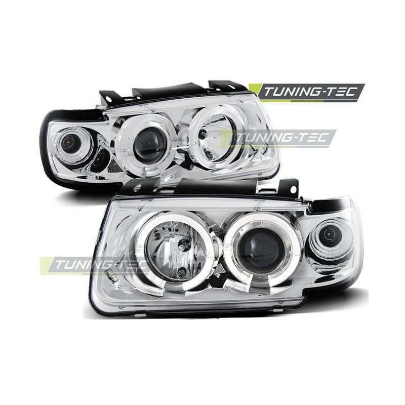 HEADLIGHTS ANGEL EYES CHROME fits VW POLO 6N 10.94-09.99 HATCHBACK, Polo III 6N/6N2 94-01