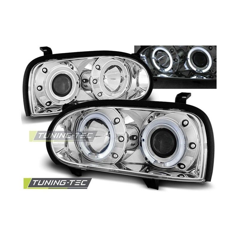 HEADLIGHTS ANGEL EYES CHROME fits VW GOLF 3 09.91-08.97, Golf 3