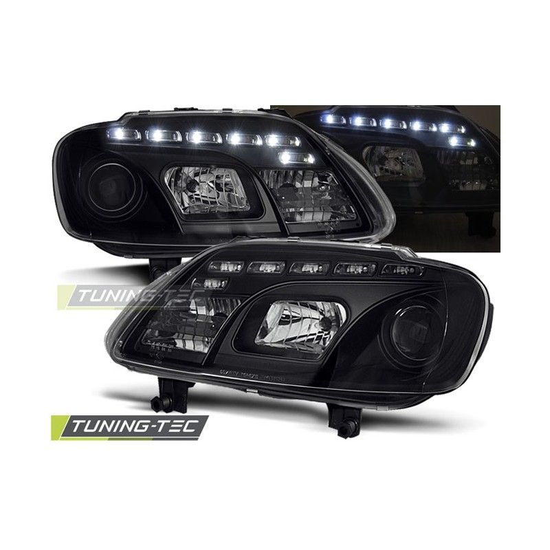 HEADLIGHTS DAYLIGHT BLACK fits VW TOURAN 02.03-10.06 / CADDY, Touran I 03-10