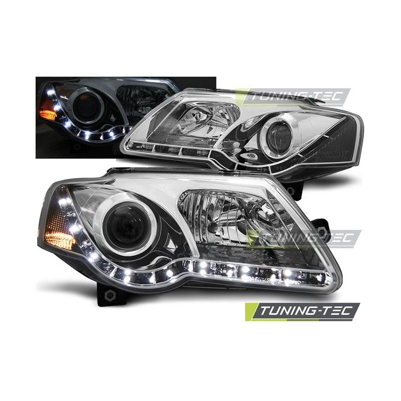 HEADLIGHTS DAYLIGHT CHROME fits VW PASSAT B6 3C 03.05-10, Passat B6 05-10