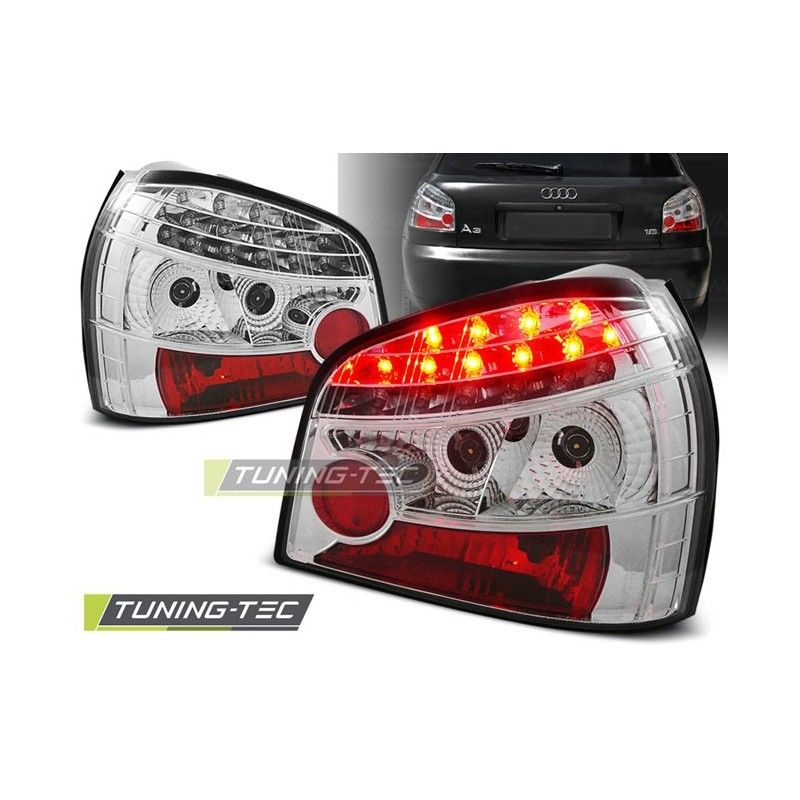 LED TAIL LIGHTS CHROME fits AUDI A3 08.96-08.00, A3 8L 96-03