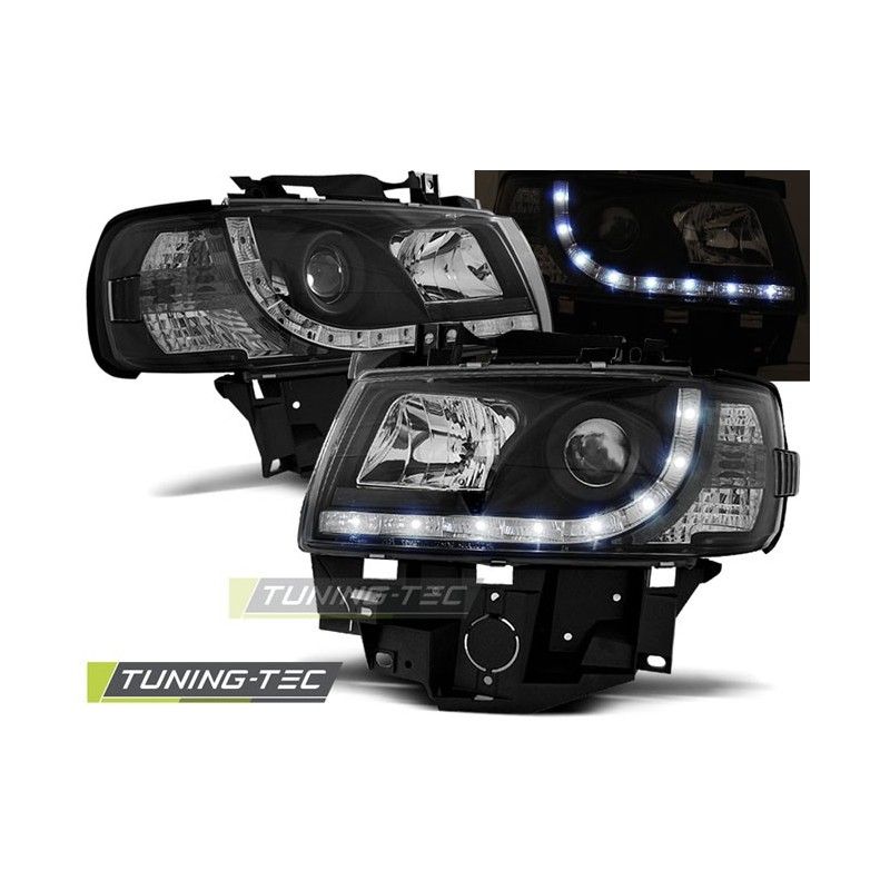 HEADLIGHTS DAYLIGHT BLACK fits VW T4 08.96-03.03 BUS, T4