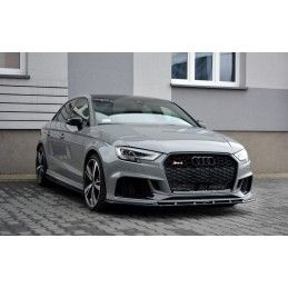 Maxton Lame Du Pare-Chocs Avant / Splitter V.1 Audi RS3 8V FL Sedan Gloss Black, AU-RS3-8VF-S-FD1G Tuning.fr