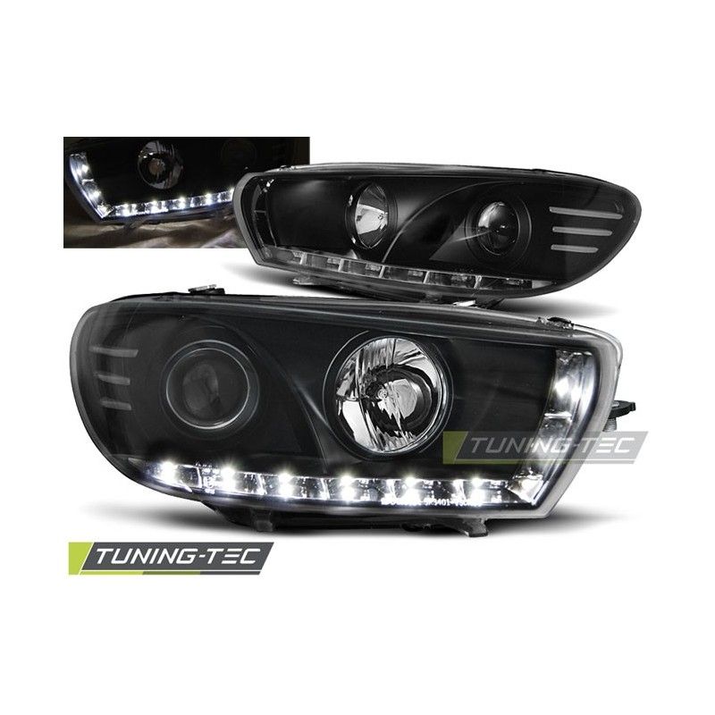 HEADLIGHTS DAYLIGHT BLACK fits VW SCIROCCO 08-04.14, Scirocco HEADLIGHTS DAYLIGHT BLACK fits VW SCIROCCO 08-04.14, Scirocco
