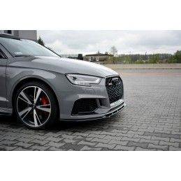 Maxton Lame Du Pare-Chocs Avant / Splitter V.1 Audi RS3 8V FL Sedan Gloss Black, AU-RS3-8VF-S-FD1G Tuning.fr