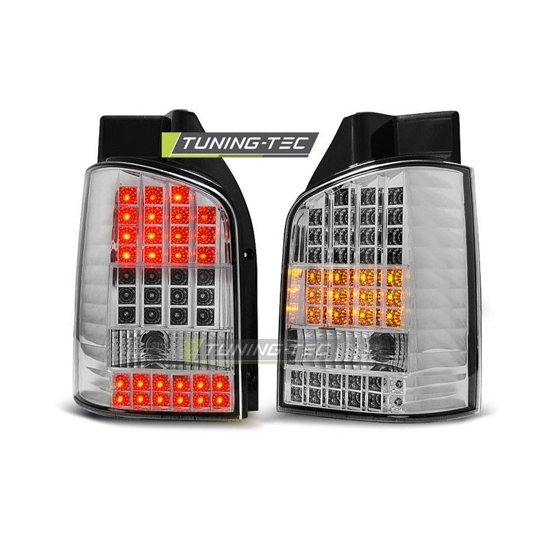 LED TAIL LIGHTS CHROME fits VW T5 04.03-09, T5