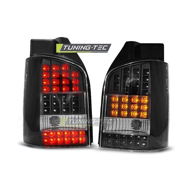 LED TAIL LIGHTS BLACK fits VW T5 04.03-09, T5