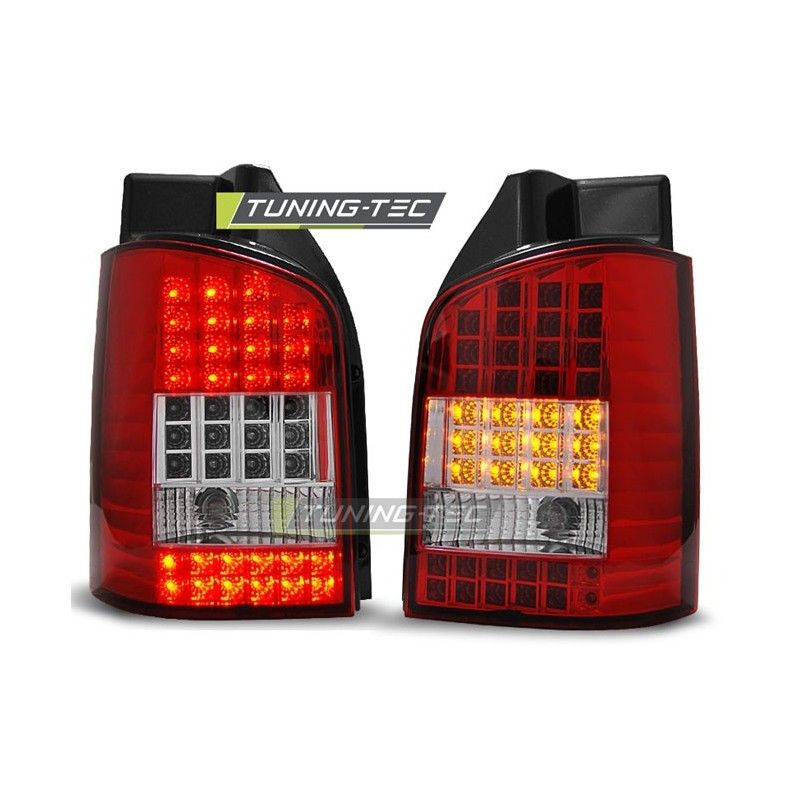 LED TAIL LIGHTS RED WHITE fits VW T5 04.03-09, T5