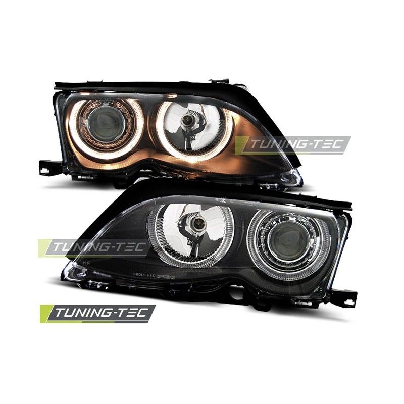 HEADLIGHTS ANGEL EYES BLACK fits BMW E46 09.01-03.05 S/T, Bmw HEADLIGHTS ANGEL EYES BLACK fits BMW E46 09.01-03.05 S/T, Bmw