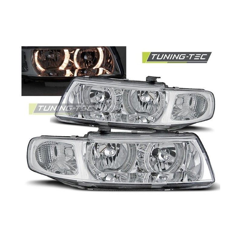 HEADLIGHTS ANGEL EYES CHROME fits SEAT LEON / TOLEDO 04.99-08.04, Leon I 99-06