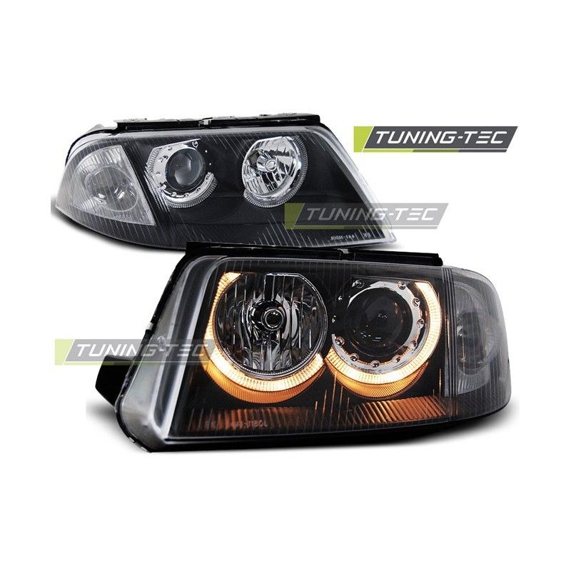 HEADLIGHTS ANGEL EYES BLACK fits VW PASSAT 3BG B5 FL 09.00-03.05, Passat B5 96-05
