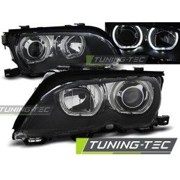 HEADLIGHTS ANGEL EYES LED BLACK fits BMW E46 09.01-03.05, Bmw