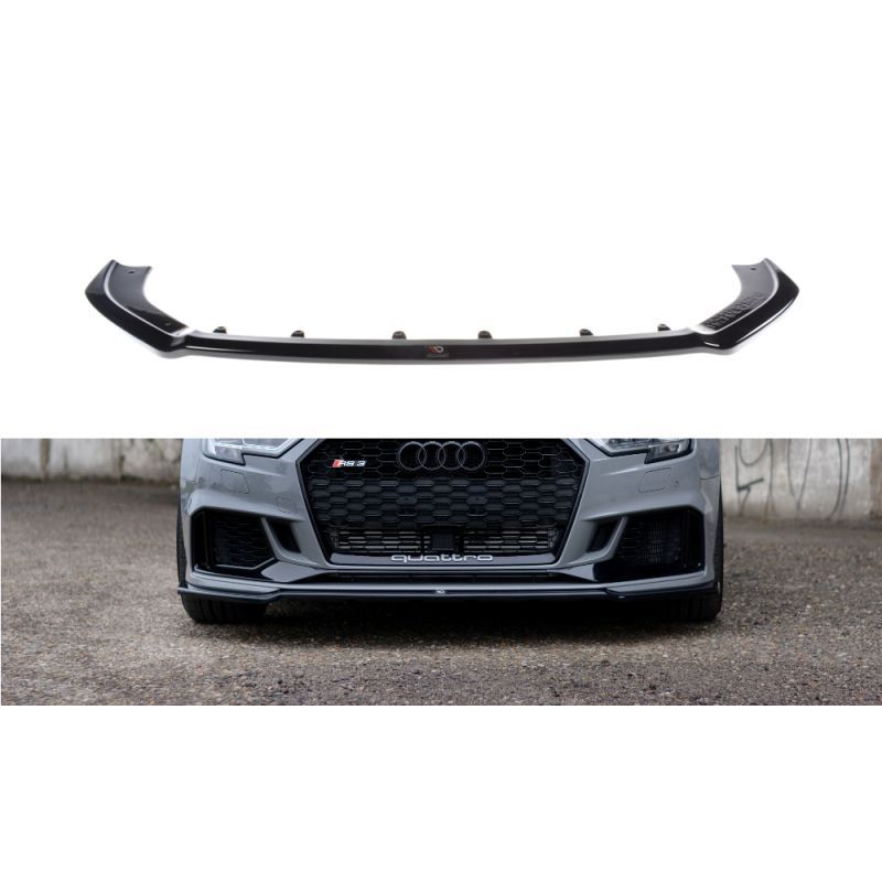 LAME AVANT MAXTON / Splitter V.2 Audi RS3 8V FL Sedan Noir Brillant