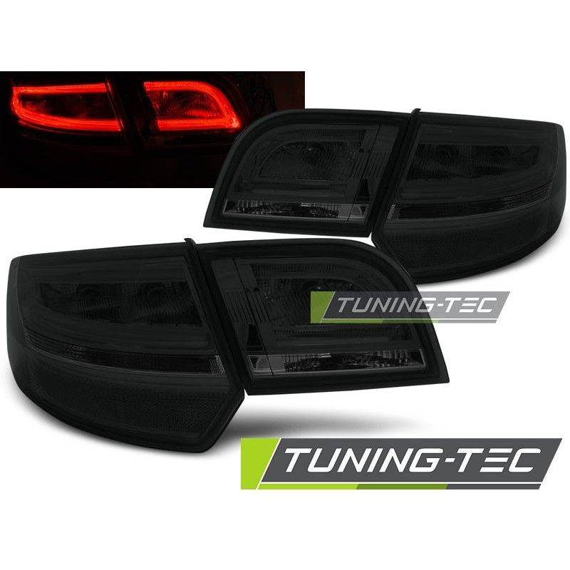 LED TAIL LIGHTS SMOKE fits AUDI A3 8P 04-08 SPORTBACK, A3 8P 03-08