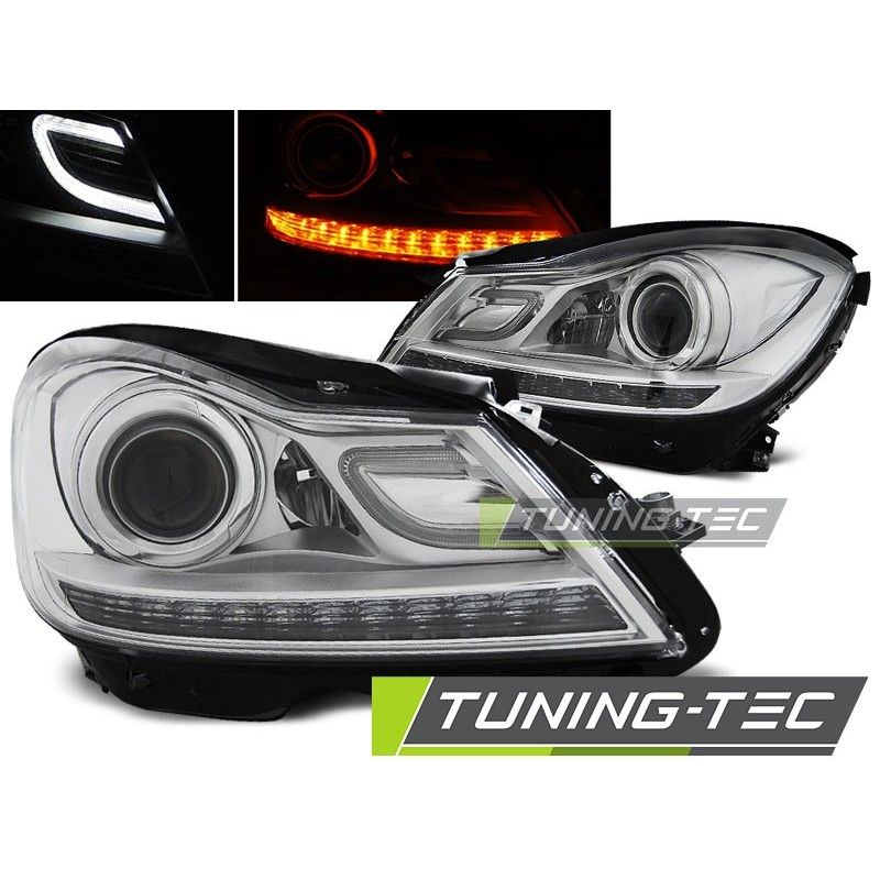 HEADLIGHTS CHROME fits MERCEDES W204 11-14 , Classe C W204 HEADLIGHTS CHROME fits MERCEDES W204 11-14 , Classe C W204