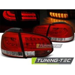 LED BAR TAIL LIGHTS RED WHIE fits VW GOLF 6 10.08-12, golf 6