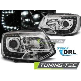HEADLIGHTS TRUE DRL CHROME fits VW T5 2010-2015, T5