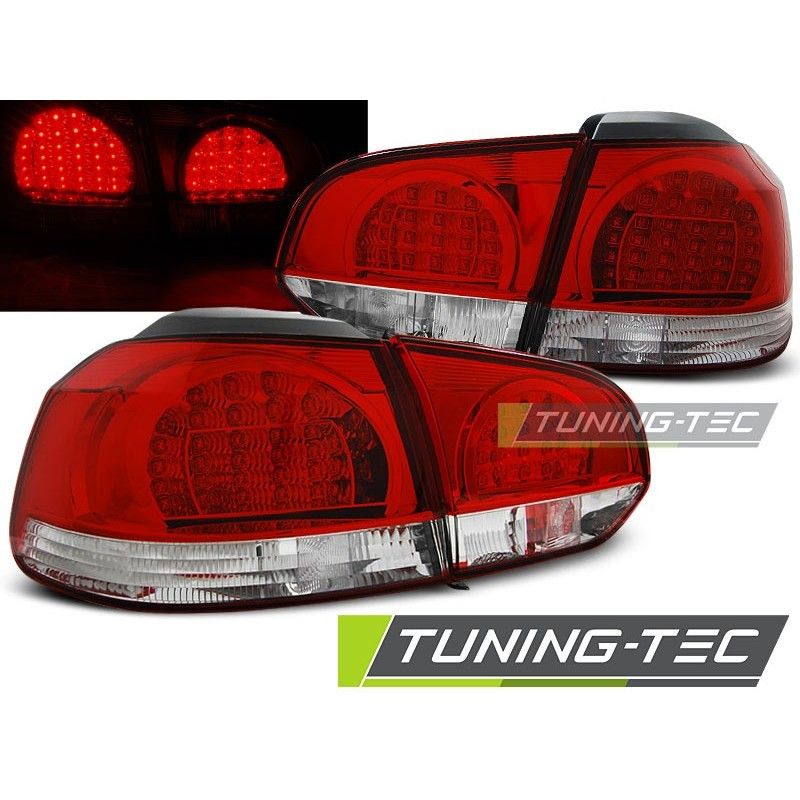 LED TAIL LIGHTS RED WHITE fits VW GOLF 6 10.08-12, golf 6