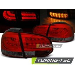 LED BAR TAIL LIGHTS RED SMOKE fits VW GOLF 6 10.08-12, golf 6