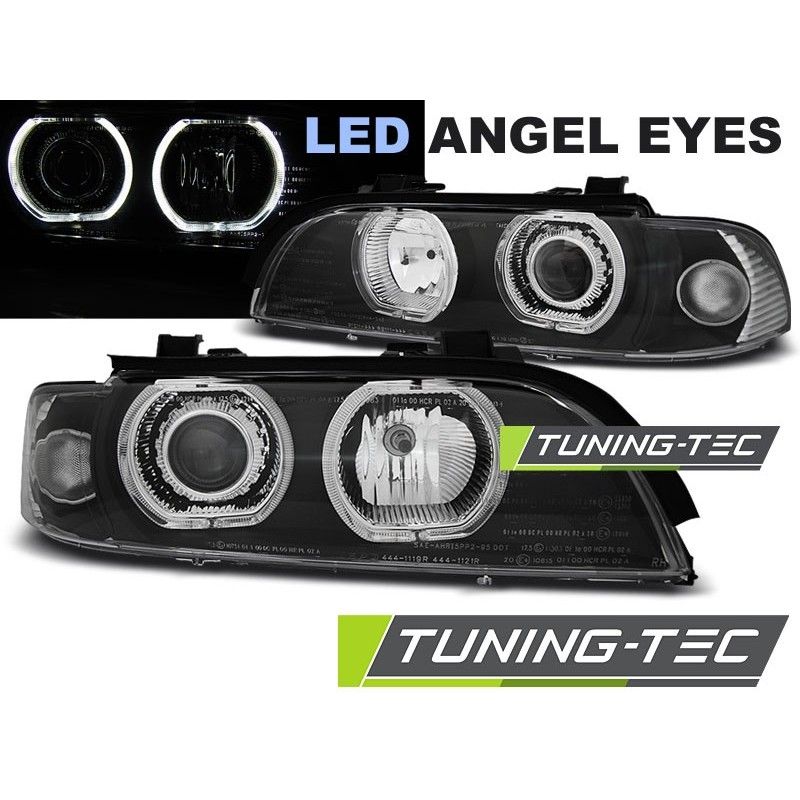 HEADLIGHTS ANGEL EYES LED BLACK fits BMW E39 09.95-06.03, Serie 5 E39