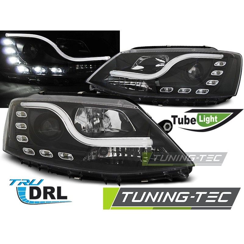 HEADLIGHTS TUBE LIGHT DRL BLACK fits VW JETTA VI 1.11-18, Volkswagen HEADLIGHTS TUBE LIGHT DRL BLACK fits VW JETTA VI 1.11-18, Volkswagen