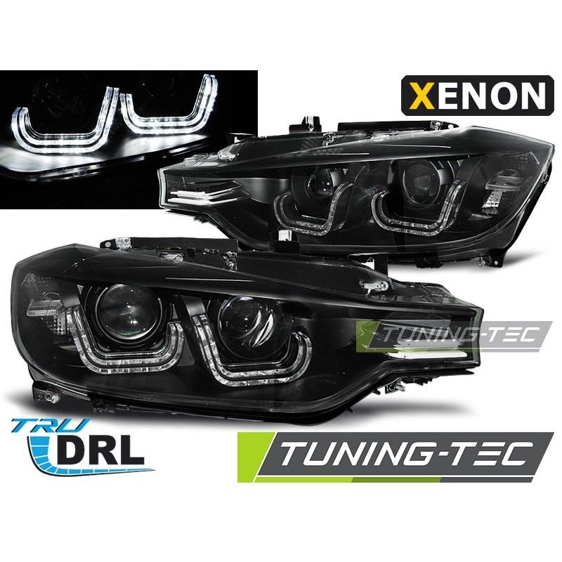 XENON HEADLIGHTS U-LED LIGHT BLACK fits BMW F30/F31 10.11 - 05.15, Serie 3 F30/F31 XENON HEADLIGHTS U-LED LIGHT BLACK fits BMW F30/F31 10.11 - 05.15, Serie 3 F30/F31