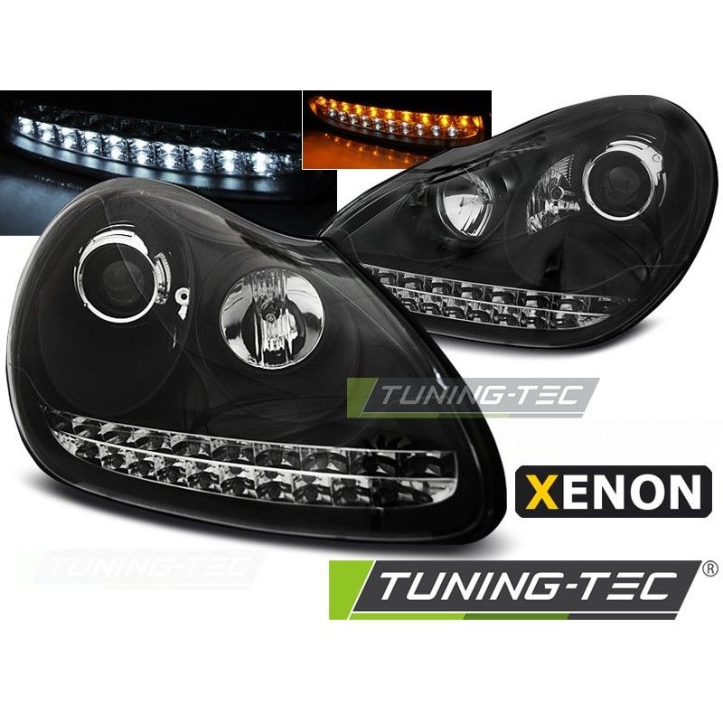 XENON HEADLIGHTS DAYLIGHT BLACK fits PORSCHE CAYENNE 02-06, Cayenne XENON HEADLIGHTS DAYLIGHT BLACK fits PORSCHE CAYENNE 02-06, Cayenne