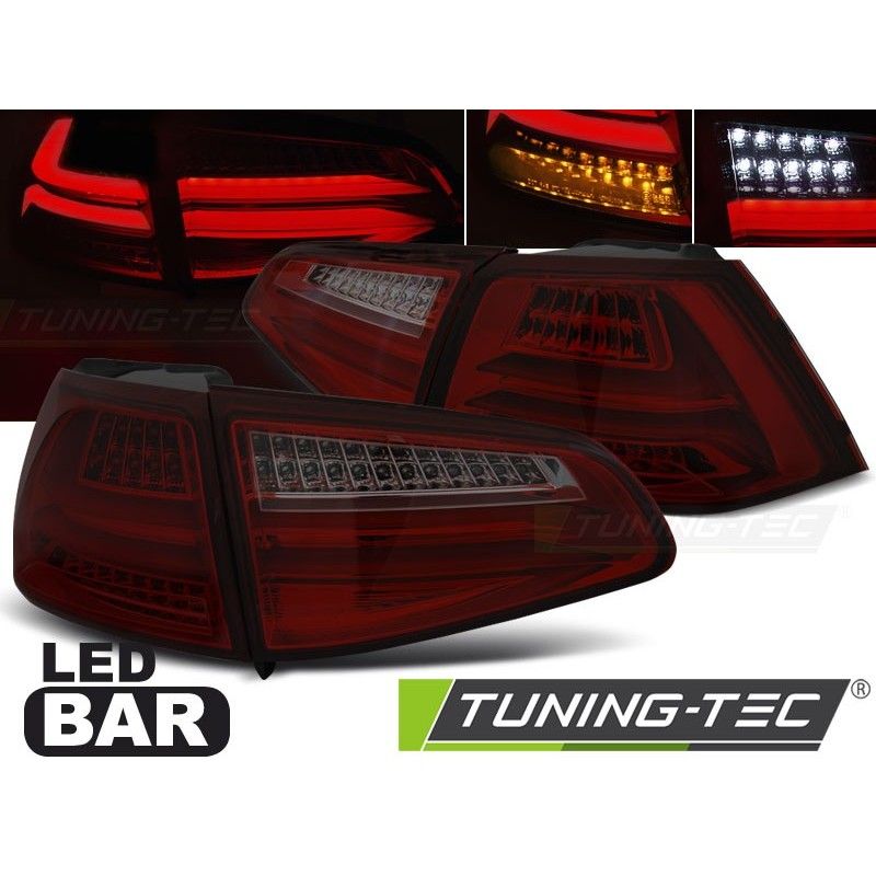 LED BAR TAIL LIGHTS RED SMOKE fits VW GOLF 7 13-17, Golf 7 LED BAR TAIL LIGHTS RED SMOKE fits VW GOLF 7 13-17, Golf 7
