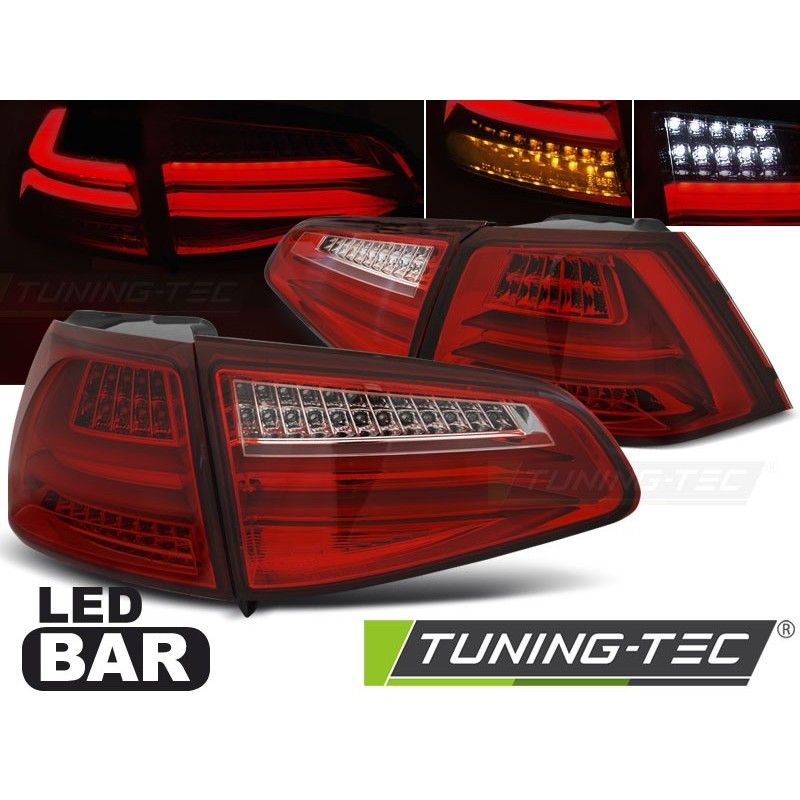 LED BAR TAIL LIGHTS RED WHIE fitss VW GOLF 7 13-17, Golf 7 LED BAR TAIL LIGHTS RED WHIE fitss VW GOLF 7 13-17, Golf 7