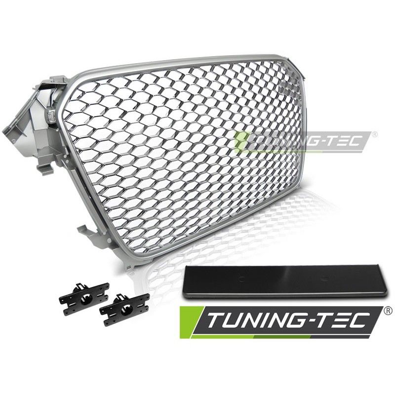 GRILLE SPORT SILVER fits AUDI A4 (B8) 11.11-15, A4/S4 B8 GRILLE SPORT SILVER fits AUDI A4 (B8) 11.11-15, A4/S4 B8
