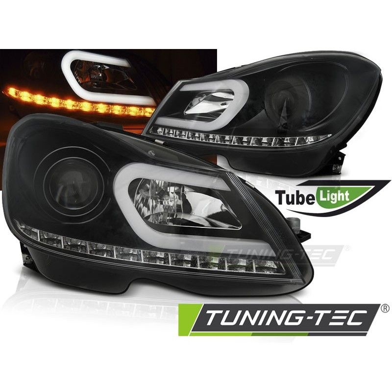 HEADLIGHTS TUBE LIGHT BLACK fits MERCEDES W204 11-14, Classe C W204 HEADLIGHTS TUBE LIGHT BLACK fits MERCEDES W204 11-14, Classe C W204