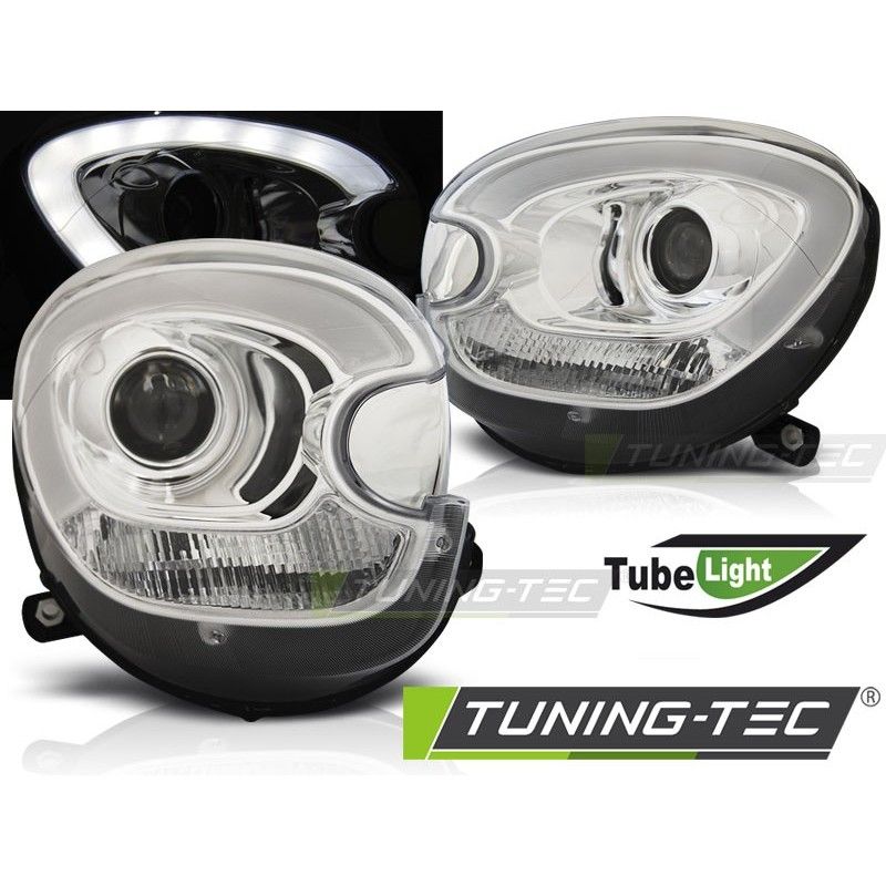 HEADLIGHTS TUBE LIGHT CHROME fits BMW MINI (COOPER) R60 R61 COUNTRYMAN 10-14, Countryman R60