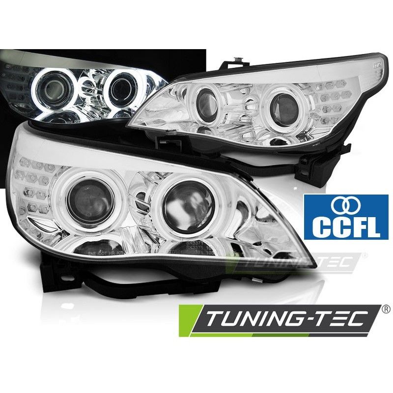 HEADLIGHTS ANGEL EYES CCFL CHROME LED INDICATOR fits BMW E60/E61 03-07, Serie 5 E60/61 HEADLIGHTS ANGEL EYES CCFL CHROME LED INDICATOR fits BMW E60/E61 03-07, Serie 5 E60/61