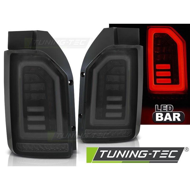 LED BAR TAIL LIGHTS SMOKE BLACK WHITE fits VW T6 15-19, T6