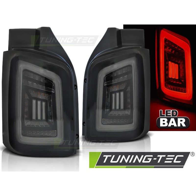 LED BAR TAIL LIGHTS SMOKE BLACK WHITE fits VW T5 04.03-09 / 10-15 TRANSPORTER, T5
