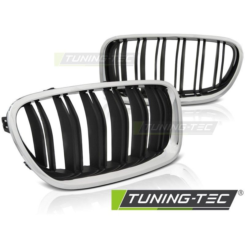 GRILLE CHROME BLACK SPORT LOOK fits BMW F10 / F11 10-16, Serie 5 F10/ F11 GRILLE CHROME BLACK SPORT LOOK fits BMW F10 / F11 10-16, Serie 5 F10/ F11