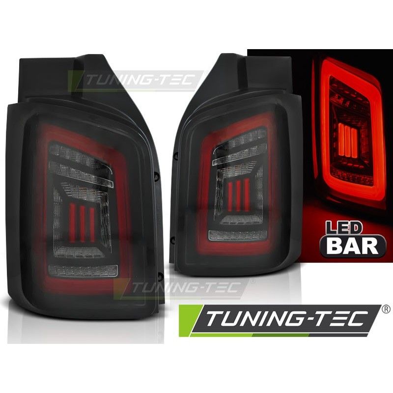 LED BAR TAIL LIGHTS SMOKE BLACK RED fits VW T5 04.03-09 / 10-15 TRANSPORTER, T5