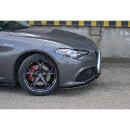 Maxton LAME DU PARE-CHOCS AVANT / SPLITTER V.1 ALFA ROMEO GIULIA VELOCE Gloss Black, AL-GI-1-VEL-FD1G Tuning.fr