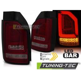 LED BAR TAIL LIGHTS RED SMOKE SEQ fits VW T6 15-19 OEM LED, Volkswagen
